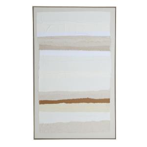 Tableau en toile beige  en 90x5x150 cm