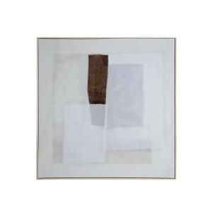 Tableau en toile blanc, 120x5x120 cm