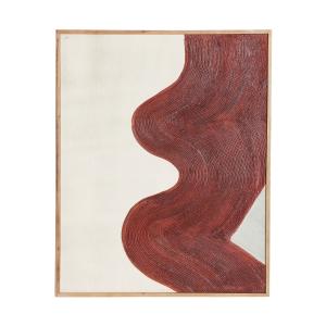 Tableau en Toile, de couleur Blanc/Rouge, 80x2x100 cm