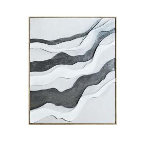 Tableau en toile imprimée blanc 80x4x100cm