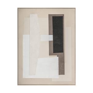 Tableau en toile tons neutres artisanal  120x5x160cm