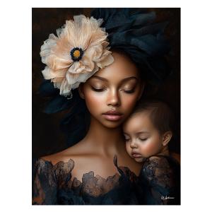 Tableau Femme avec enfant alu dibond 15x20