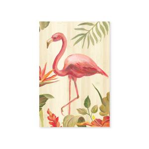 Tableau Flamant rose tropical imprimé sur toile 30x45cm