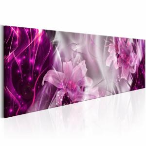 Tableau flammes violettes 120 x 40 cm