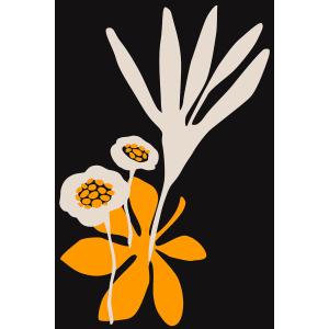 Tableau fleurs colchiques imprimé sur toile 60x90 cm