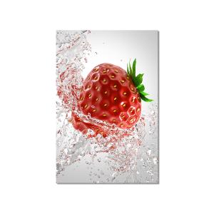 Tableau fraise et goutte d'eau imprimé sur alu 30x45cm