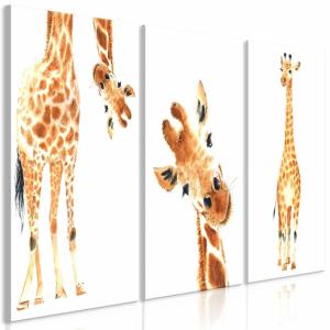 Tableau girafes drôles 120 x 60 cm
