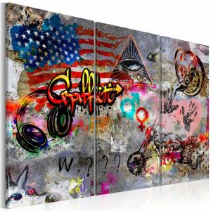 Tableau graffitis américains 120 x 80 cm