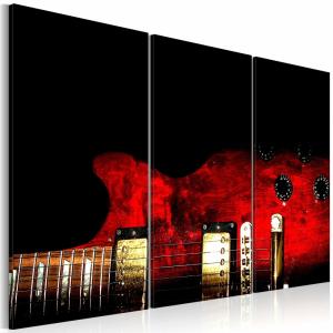 Tableau guitare rouge 120 x 80 cm