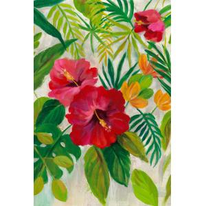 Tableau Hibiscus des tropiques imprimé sur toile 40x60 cm