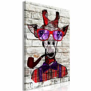 Tableau hipster girafe verticale 80 x 120 cm