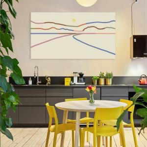 Tableau horizon en toile imprimée, 120x80 cm