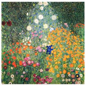 Tableau impression sur toile Jardin de Fleurs Gustav Klimt…