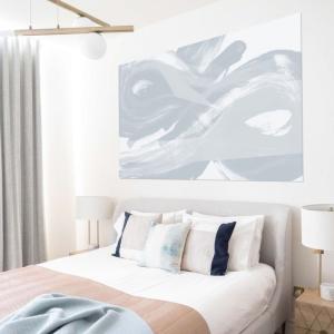 Tableau infini bleu ciel en toile imprimée, 120x80 cm