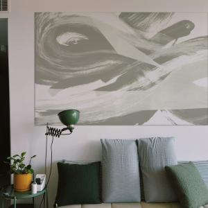 Tableau infini vert en toile imprimée, 120x80 cm