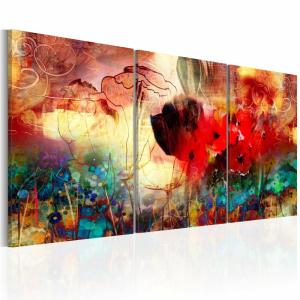 Tableau jardin de couleurs 120 x 60 cm