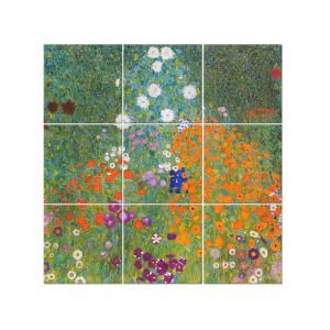 Tableau Jardin De Fleurs - Gustav Klimt 150x150cm