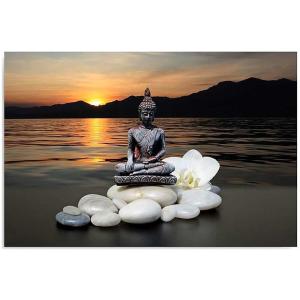 Tableau l'eau bouddha 120 x 80 cm