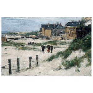 Tableau l'entrée de Berck (Pas de Calais) Eugène Boudin 40x…