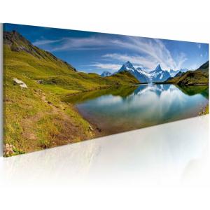 Tableau lac de montagne 120 x 40 cm