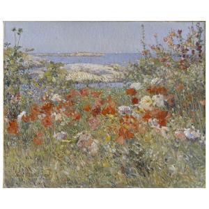 Tableau le jardin de Cecilia Thaxter Childe Hassam 60x75cm