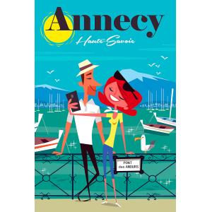 Tableau le pont des amours annecy imprimé sur toile 40x60 c…