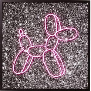 Tableau LED chien ballons 80x80cm Kare Design