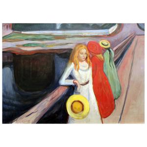Tableau Les Filles sur le Pont Edvard Munch 50x70cm