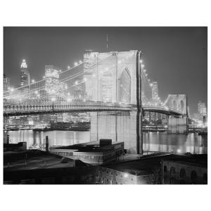 Tableau lumières sur le pont de Brooklyn 60x75cm