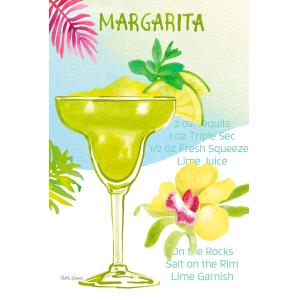 Tableau margarita en aquarelle imprimé sur toile 30x45 cm