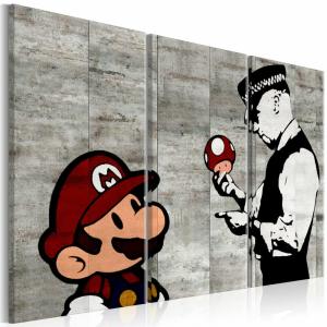 Tableau mario bros banksy I 120 x 80 cm