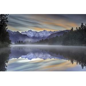 Tableau matin enneigé impression sur verre acrylique 120x80…