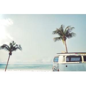 Tableau mer combi bleu sur la plage  imprimé sur toile 90x6…