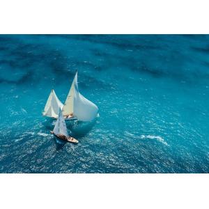 Tableau mer croisement bleu  imprimé sur toile 90x60 cm
