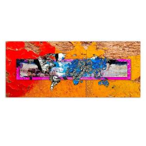 Tableau monde carte murale 120 x 40 cm