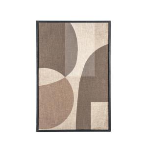 Tableau motifs géométriques marrons marron 90x60 cm