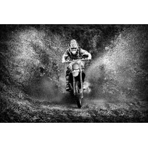 Tableau moto cross impression sur aluminium 120x80 cm