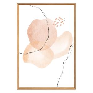 Tableau mural encadré tâche rose 65x97