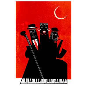 Tableau musique trio imprimé sur toile 60x90 cm