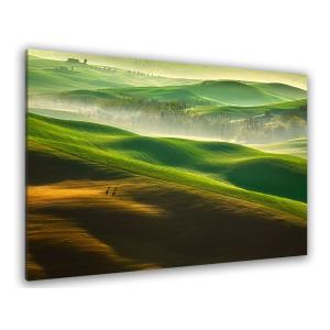Tableau nature collines brumeuses imprimé sur toile 45x30cm