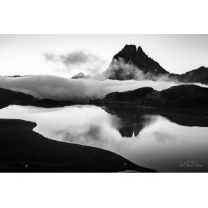 Tableau noir et blanc pic du midi d'ossau toile imprimée 12…