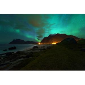 Tableau norvège aurore boréale impression sur aluminium 120…