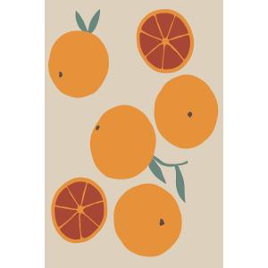 Tableau orange fraiche imprimé sur toile 60x90 cm