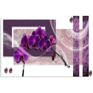 Tableau orchidée pourpre 120 x 80 cm
