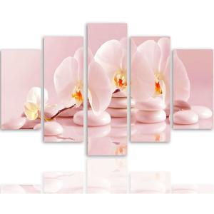 Tableau orchidée sur les pierres 250 x 120 cm