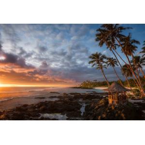 Tableau paradis beach impression sur aluminium 120x80 cm