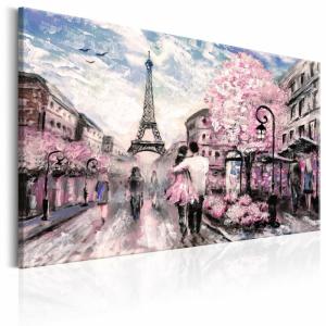 Tableau paris en rose 120 x 80 cm