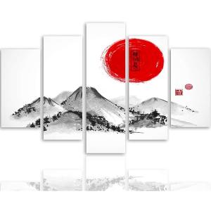 Tableau paysage japon 3 250 x 120 cm