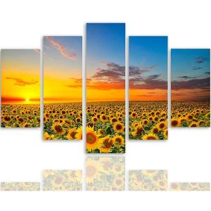 Tableau paysage tournesol 250 x 120 cm