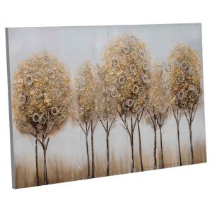 Tableau peint à la main avec relief or 60x90x3h